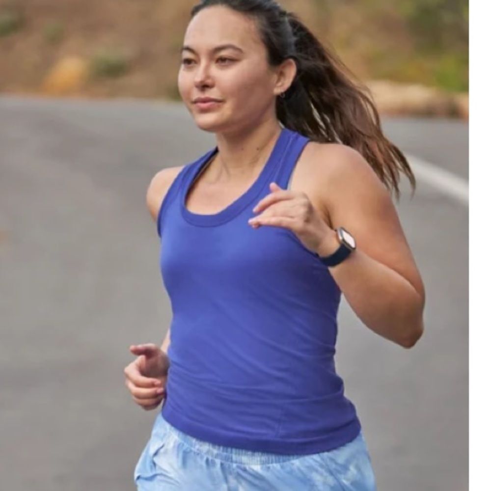 Athleta Racer Back Royal Blue Tank Top Size S